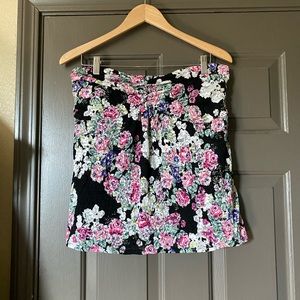 Torrid sharpness shirt black with flowers 1 like new